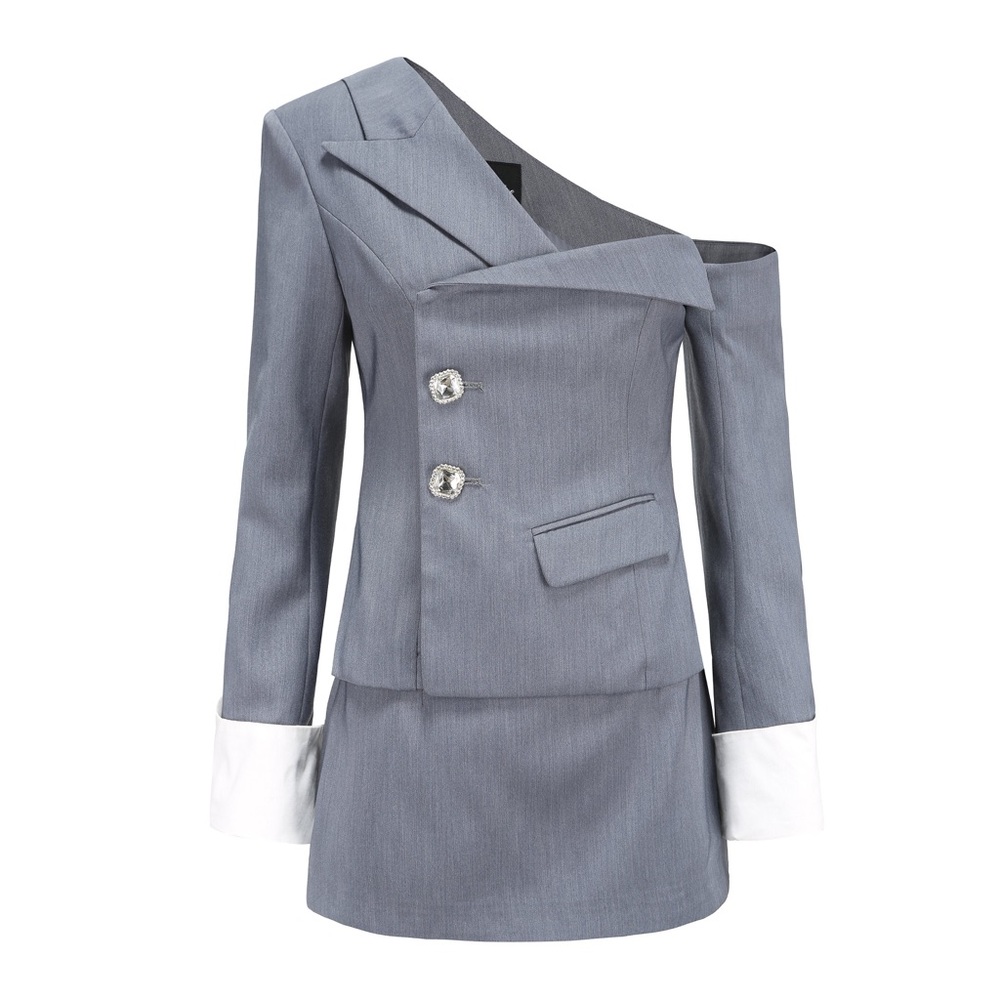 Nana Jacqueline Grey Manhattan Blazer Top